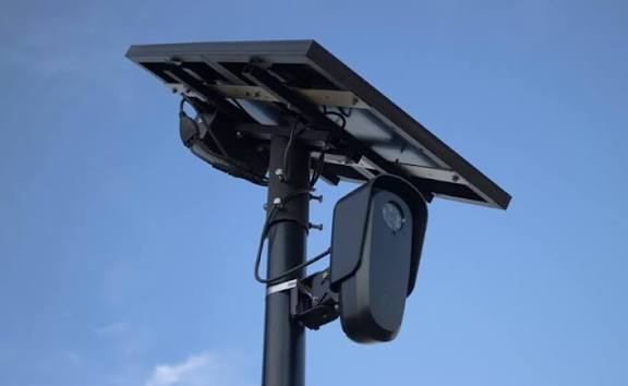 ALPR Camera with solar panel